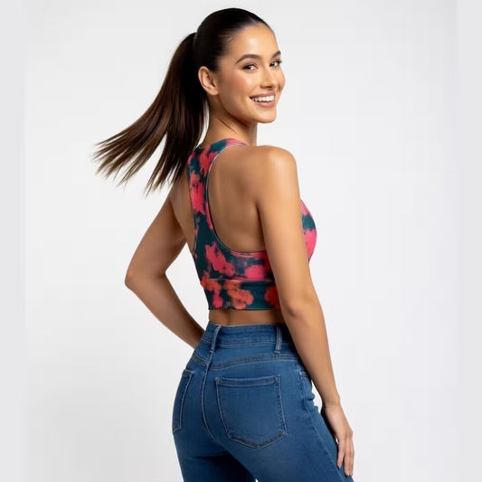 Blushing Burst Women’s Sports Bra | Graphic Activewear