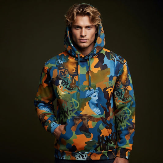 Aesthetic Graffiti Camo Hoodie – Roman Art Streetwear