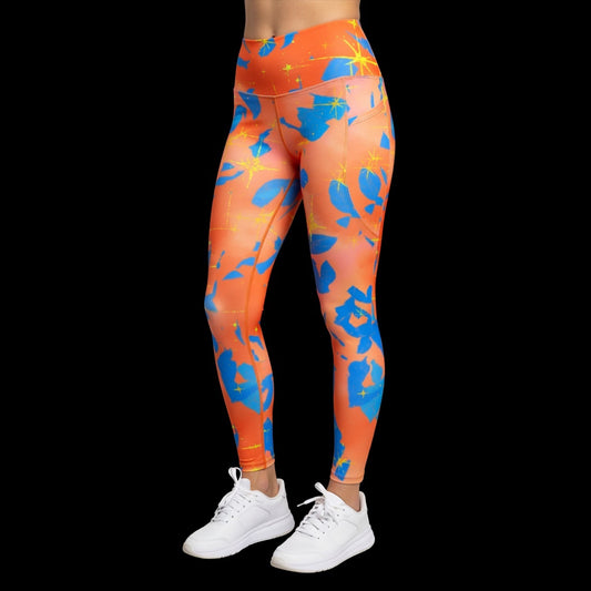 Electric Splash Graphic Leggings – Women Streetwear & Workout Fit