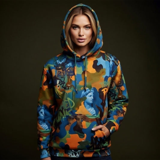 Aesthetic Graffiti Camo Hoodie – Roman Art Streetwear