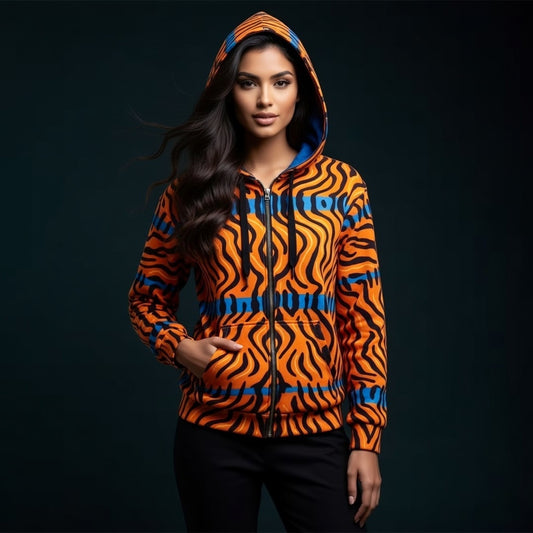 Neon Tiger Print Rave Jacket – Bold Festival Streetwear