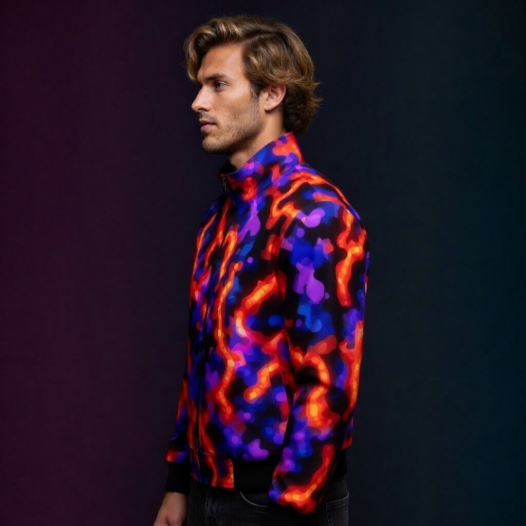 Wave Rave Jacket Men’s Windbreaker Jacket | Rave Festival Jacket – Trashed Punk